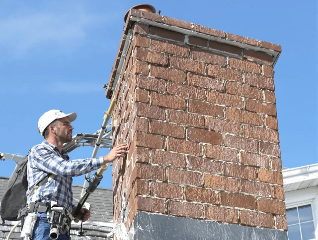 Brickwork for a chimney rebuild by Acushnet Chimney Sweep in Acushnet, MA