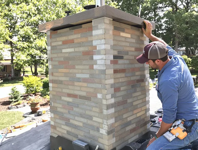 Acushnet Chimney Sweep completing a modern chimney remodel in Acushnet, MA