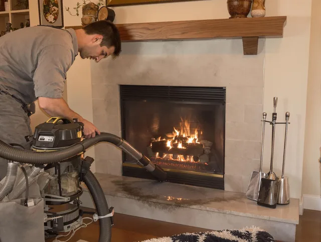 Routine fireplace upkeep by Acushnet Chimney Sweep in Acushnet, MA